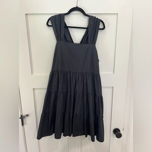 Banana Republic Poplin Black Mini Dress